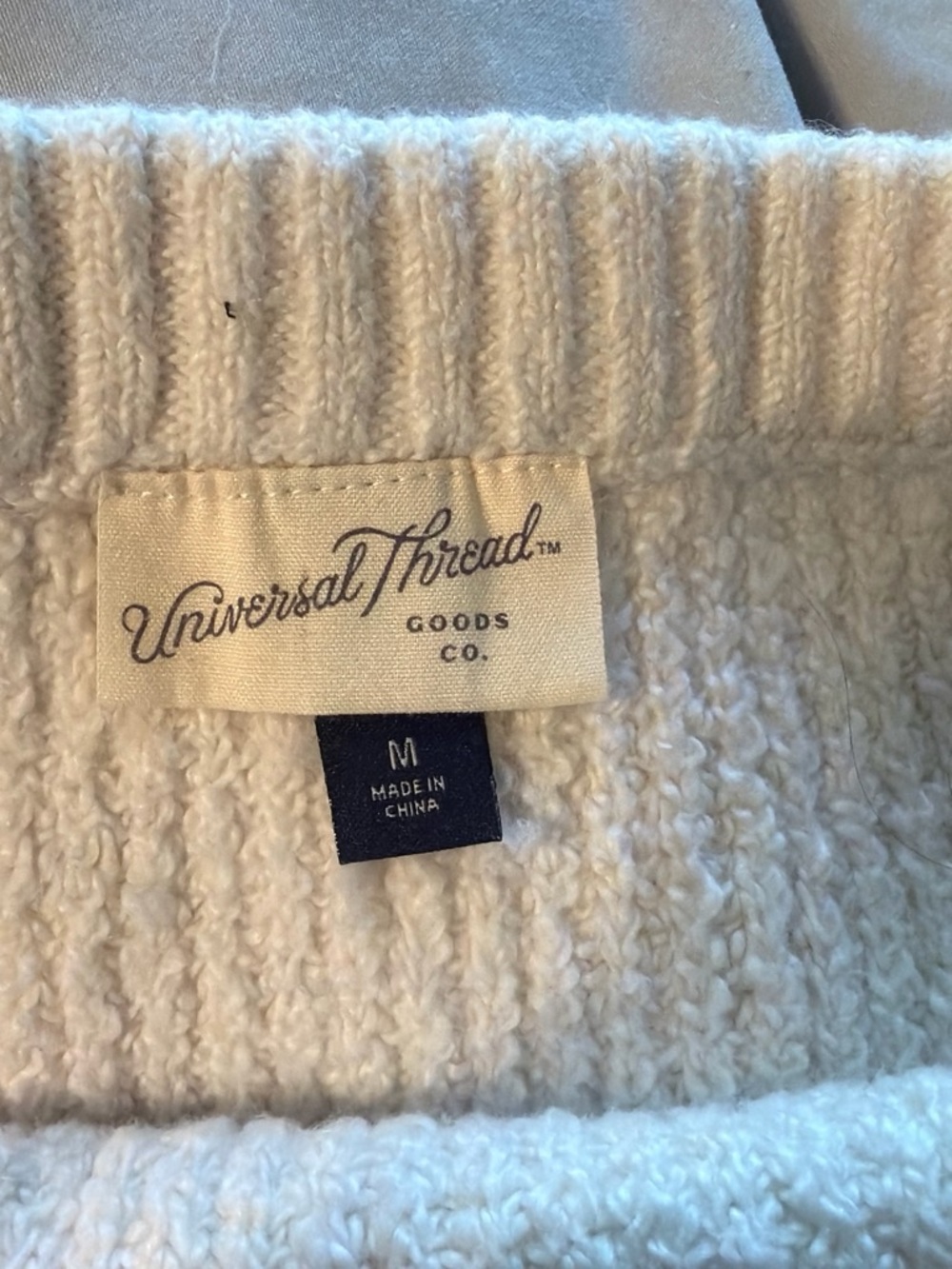 Universal Thread Cream Ribbed Mini Skirt - Picture 2 of 2
